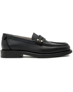 AllSaints Bloom Stud-Embellished Penny Loafers - Black