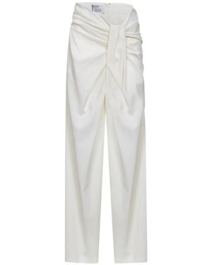 GIUSEPPE DI MORABITO Draped Waist Trousers - White