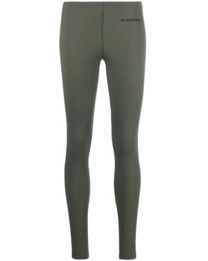 Jil Sander Logo-Print Leggings - Green
