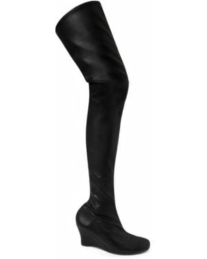 GIMAGUAS Over-The-Knee Wedge Boots - Black