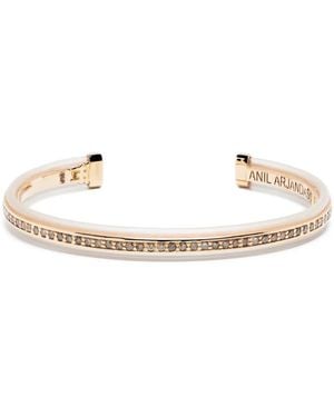 Anil Arjandas Bracelet Protective Riviere En Or 18Ct Serti De Diamants - Blanc