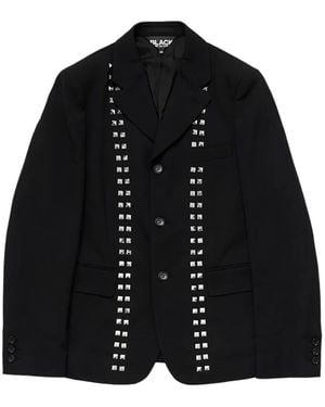 COMME DES GARÇON BLACK Stud-Embellished Single-Breasted Blazer - Black