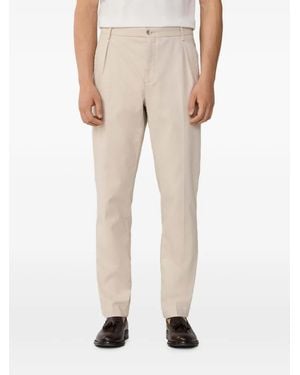 Hackett Sloane Tapered Tricotine Trousers - Natural