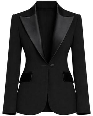 Elie Saab Satin Blazer - Black