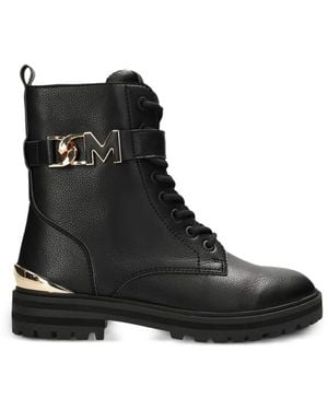 Mexx Prizzy Early Logo-Plaque Lace-Up Boots - Black