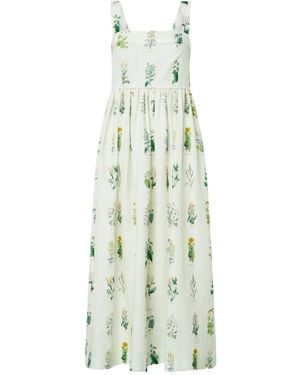 Oroton Floral-Print Midi Dress - White