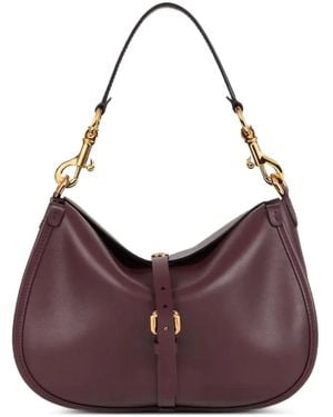 Etro Pony レザーショルダーバッグ M - パープル