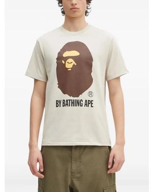 A Bathing Ape Ape Head T-Shirt mit Logo - Weiß