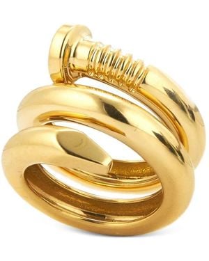David Webb Large Nail Ring - Metallic