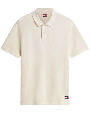 Tommy Hilfiger Waffle-Knit Polo Shirt - White