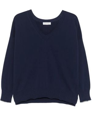 Le Tricot Perugia Cotton Sweater - Blue