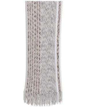 Missoni Schal Mit Zickzackmuster - Grau