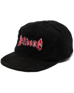 we11done Baseballkappe Mit Logo-Stickerei - Schwarz