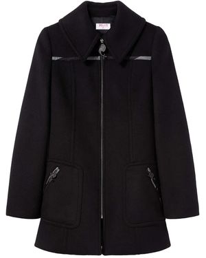 PUCCI Abrigo con cuello oversize y cremallera - Negro