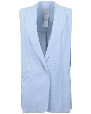 Sportmax Sleeveless Notched-Lapels Jacket - Blue