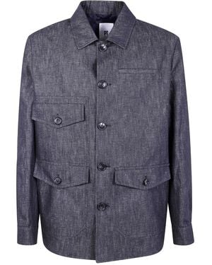 PT Torino Jacke Mit Knopfleiste - Blau