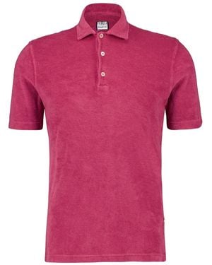 Fedeli Terrycloth Cotton Polo Shirt - Pink