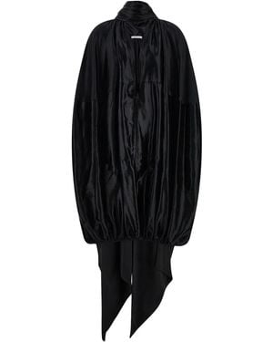 Ferragamo Satin Mini Dress - Black
