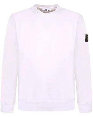 Stone Island Logo-Patch Sweatshirt - White