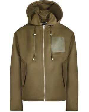 Loewe Hooded Front-Patch Jacket - Green
