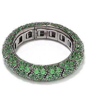 Mattia Cielo 18Kt Schwarzgoldring - Grün