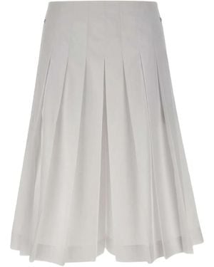 Iceberg Cotton Pleated Skirt - White