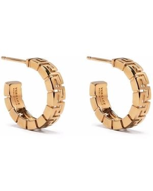 Versace Greca Hoop Earrings - Mettallic