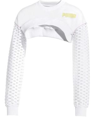PUMA X Sophia Webste Cropped Sweatshirt - White