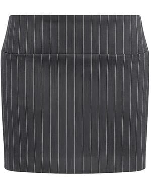 Dondup Striped Mini Skirt - Grey