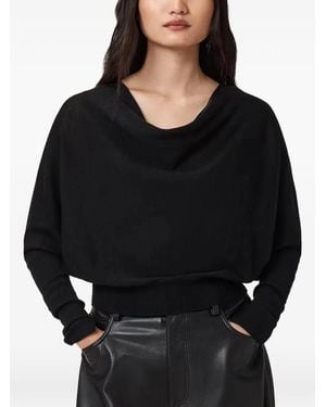 AllSaints Ridley Cowl-Neck Wool Jumper - Black