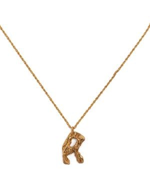 Loveness Lee R Alphabet Necklace - Metallic
