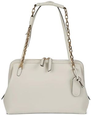 Etro Medium Doc Chain Leather Shoulder Bag - Natural