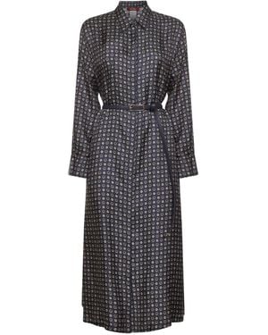 Max Mara Button-Fastening Shirt Dress - Grey