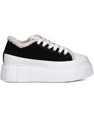Inuikii Matilda Curly Fleece Platform Trainers - Black