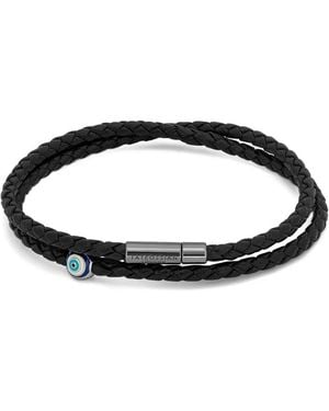 Tateossian Mini Pop Braided Bracelet - Black