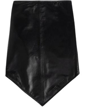 Samsøe & Samsøe Bufanda Sadoly de piel - Negro