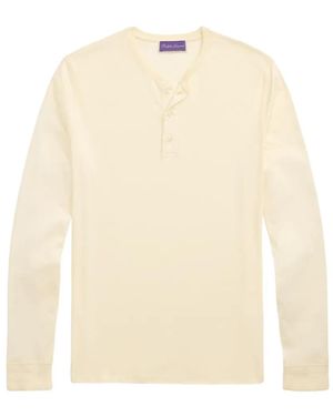 Polo Ralph Lauren Buttoned Henley Top - Natural