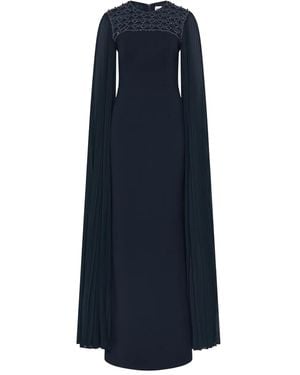 Rebecca Vallance Robe Longue Memphis À Ornements - Bleu