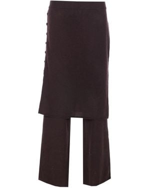 Lisa Yang Payton Elasticated Double-Layered Trousers - Purple