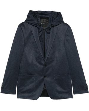 KARL LAGERFELD Hooded Blazer - Blue