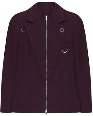 Palm Angels Zip-Up Blazer - Purple