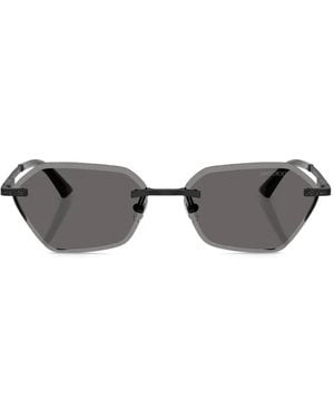Jimmy Choo Abby Geometric Rimless Sunglasses - Grey