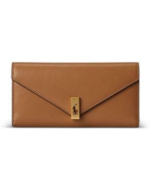 Polo Ralph Lauren Envelope-Leather Wallet - Brown