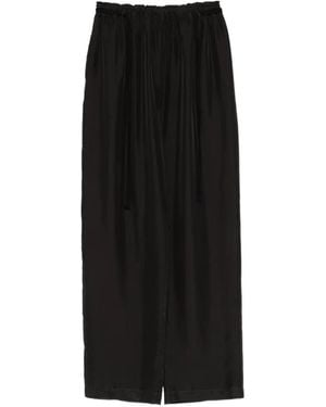 Barena Drawstring Wide-Leg Trousers - Black