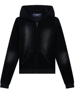 Juicy Couture Hoodie En Velours - Noir