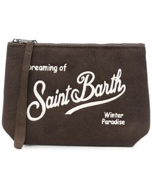MC2 Saint Barth Aline Clutch Mit Logo-Stickerei - Schwarz