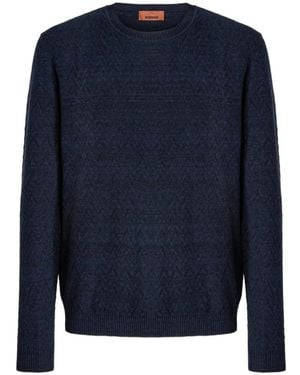 Missoni Patterned Crewneck Sweater - Blue