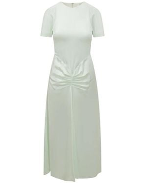 Victoria Beckham Bela Gathered Midi Dress - White