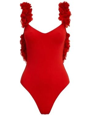 LaRevêche Bañador con espalda descubierta - Rojo