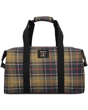 Barbour Torridon Reisetasche Mit Schottenkaro - Schwarz
